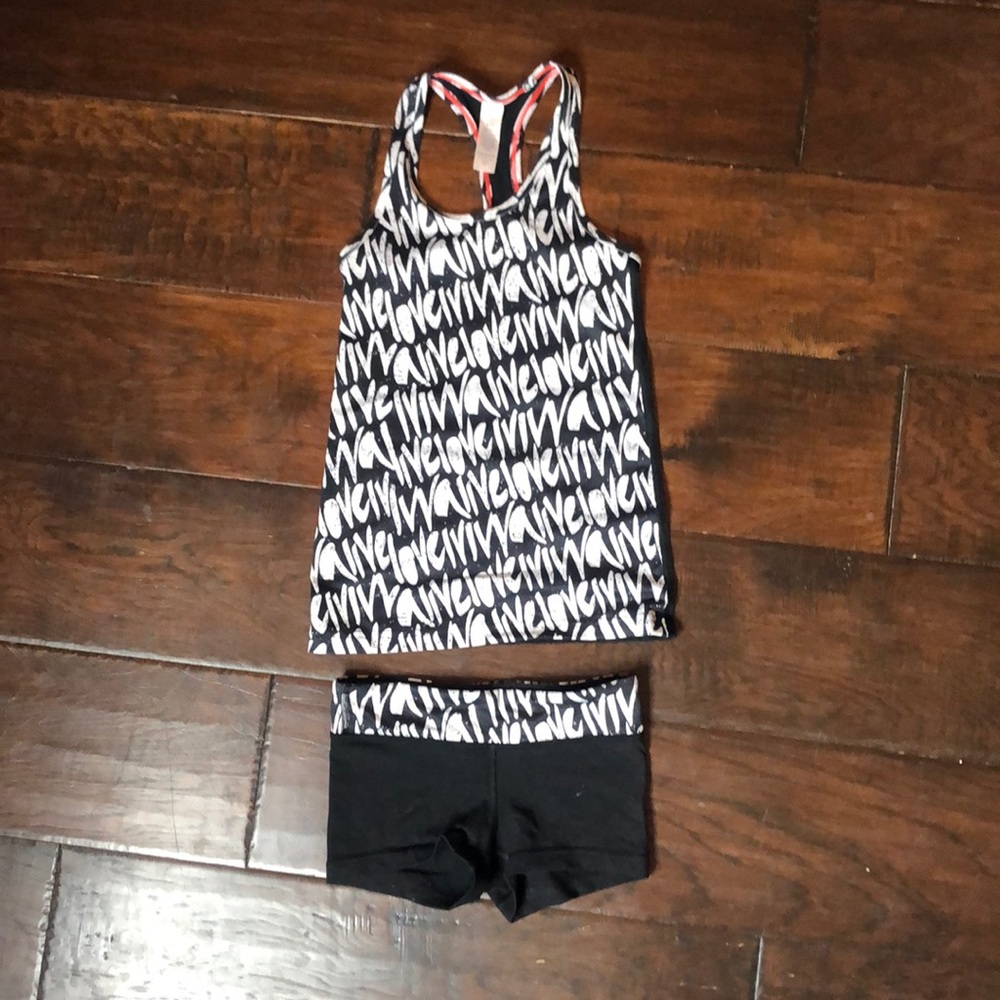 Ivivva size 7 tank and shorts matching outfit